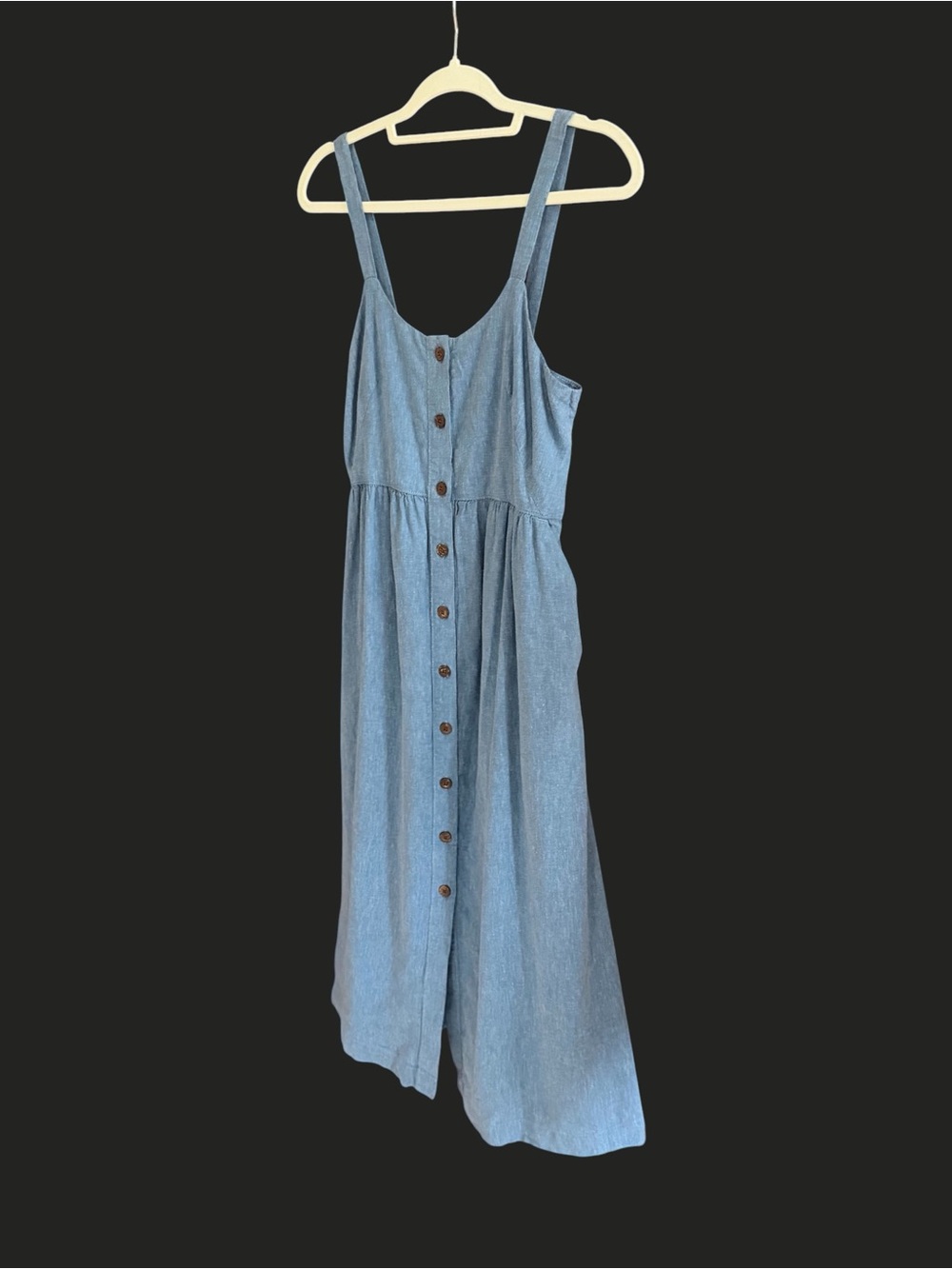 NWT PATAGONIA Garden Island Dress Still Blue Midi Denim Hemp XS - Picture 5 of 15